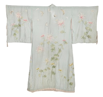 Lot 500 - A Lida & Co./Takashimaya embroidered silk 'tsukesage' kimono, circa 1910