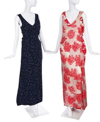 Lot 167 - Two Comme des Garçons floral dresses 'Flowering Clothes' collection, Autumn-Winter 1996-97