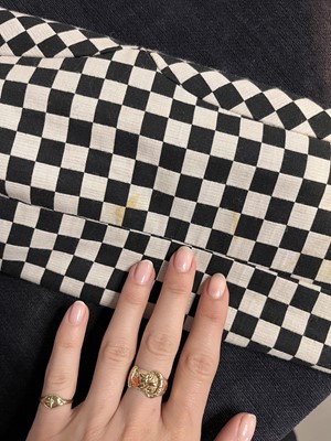 Lot 300 - An Alexander McQueen black and white check wool and cotton blend suit, 'Scanners' collection, Autumn-Winter 2003-04