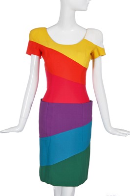 Lot 309 - A Thierry Mugler 'rainbow' dress, 'Été Hawaii' collection, Spring-Summer 1990