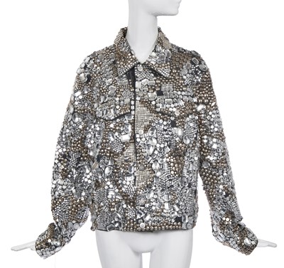 Lot 311 - A Versace men's embellished denim jacket, Spring-Summer 2004