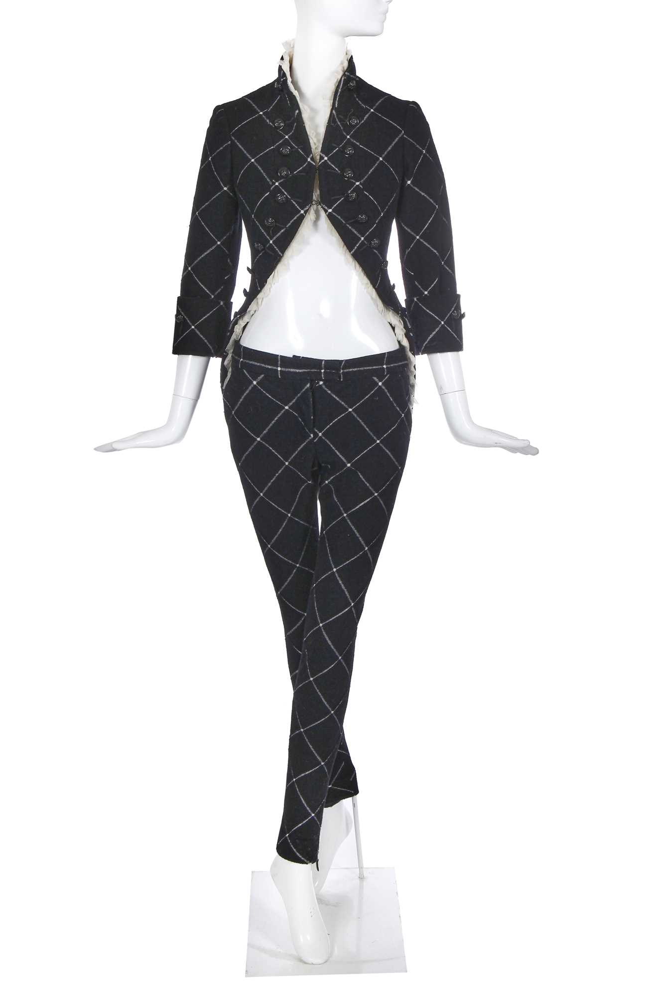 Lot 299 - An Alexander McQueen checked wool suit, 'The Girl Who Lived in the Tree', Autumn-Winter 2008-09
