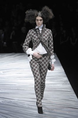 Lot 299 - An Alexander McQueen checked wool suit, 'The Girl Who Lived in the Tree', Autumn-Winter 2008-09
