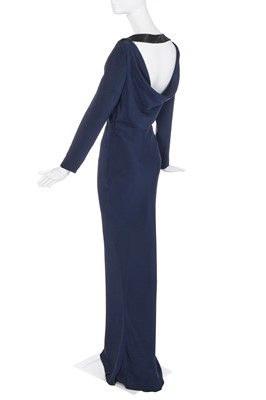 Lot 304 - A Givenchy by Alexander McQueen navy blue evening gown, 1997-1999