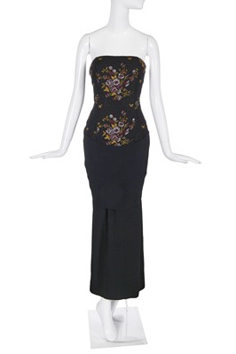 Lot 303 - A Givenchy by Alexander McQueen embroidered black lace cocktail dress, pre-Fall 1998