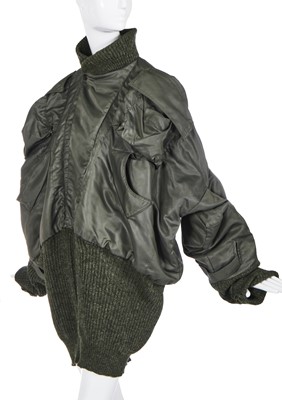 Lot 250 - A Vivienne Westwood 'Clint Eastwood' army green bomber jacket, late 1980s-1990s