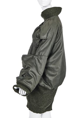 Lot 250 - A Vivienne Westwood 'Clint Eastwood' army green bomber jacket, late 1980s-1990s