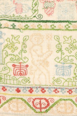 Lot 507 - An embroidered border band sampler, late 17th...