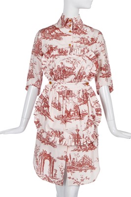 Lot 178 - A Vivienne Westwood toile de Jouy printed cotton maid's dress, 1998