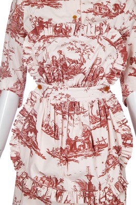 Lot 178 - A Vivienne Westwood toile de Jouy printed cotton maid's dress, 1998