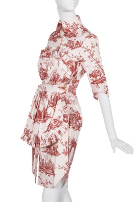 Lot 178 - A Vivienne Westwood toile de Jouy printed cotton maid's dress, 1998
