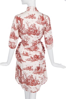 Lot 178 - A Vivienne Westwood toile de Jouy printed cotton maid's dress, 1998