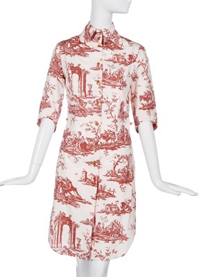 Lot 178 - A Vivienne Westwood toile de Jouy printed cotton maid's dress, 1998
