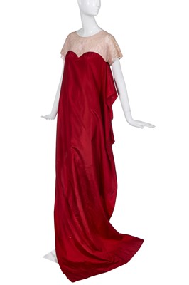 Lot 253 - A rare Vivienne Westwood red taffeta dress, 'Hypnos' Spring-Summer 1984