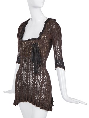 Lot 237 - A Vivienne Westwood brown knitted dress, 'Cafe Society' collection, Spring-Summer 1994