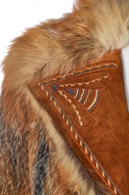 Lot 318 - A Bill Gibb for Philip Hockley fox fur and suede coat, circa 1972