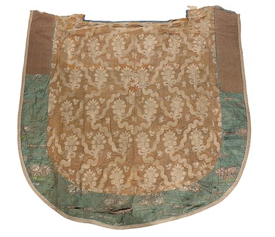 Lot 509 - A gold brocaded brown satin cope panel, mid...