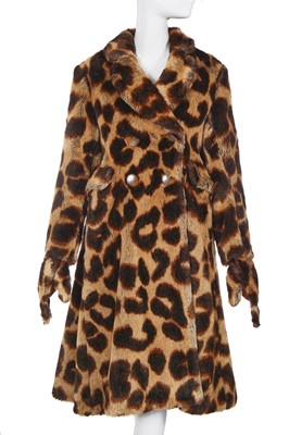 Lot 170 - A Vivienne Westwood faux-leopard coat and gloves, 'Dressing Up, collection, Autumn Winter 1991-92