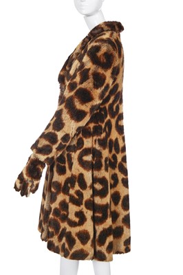 Lot 170 - A Vivienne Westwood faux-leopard coat and gloves, 'Dressing Up, collection, Autumn Winter 1991-92