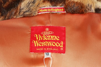 Lot 170 - A Vivienne Westwood faux-leopard coat and gloves, 'Dressing Up, collection, Autumn Winter 1991-92