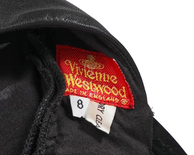 Lot 172 - A rare Vivienne Westwood slashed leather mini dress, 'Dressing Up' collection, Autumn-Winter 1991-92