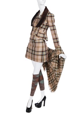 Lot 175 - A Vivienne Westwood tartan wool suit ensemble, 'Anglomania' collection, Autumn-Winter 1993-94