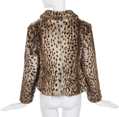 Lot 358 - A Vivienne Westwood faux-leopard jacket and bag, 'Voyage to Cythera' collection, Autumn-Winter 1989-90