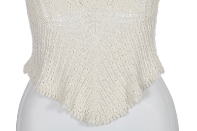 Lot 177 - A Vivienne Westwood tasselled ivory knitted ensemble, 'Cafe Society' collection, Spring-Summer 1994