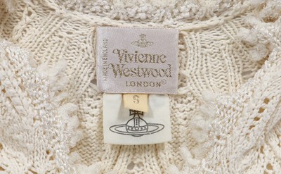 Lot 177 - A Vivienne Westwood tasselled ivory knitted ensemble, 'Cafe Society' collection, Spring-Summer 1994