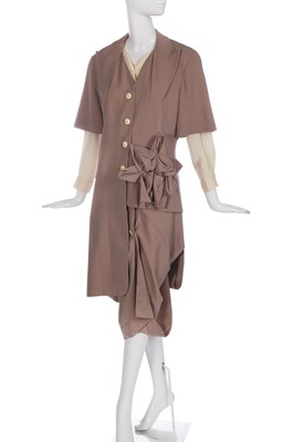 Lot 281 - A John Galliano beige gabardine ensemble 'Blanche DuBois' collection, Spring-Summer 1988