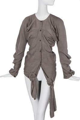 Lot 286 - A John Galliano grey viscose crêpe top, 'The Rose' collection, Autumn-Winter 1987-88