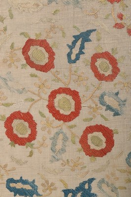 Lot 513 - An embroidered turban cover or 'kavuk ortusu',...