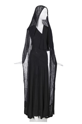 Lot 275 - A John Galliano black bias-cut dress, 'Charles James' collection, Spring-Summer 1989