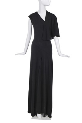 Lot 275 - A John Galliano black bias-cut dress, 'Charles James' collection, Spring-Summer 1989