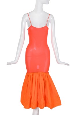 Lot 251 - A rare Vivienne Westwood day-glow orange ensemble, 'Hypnos' collection, Spring-Summer 1984