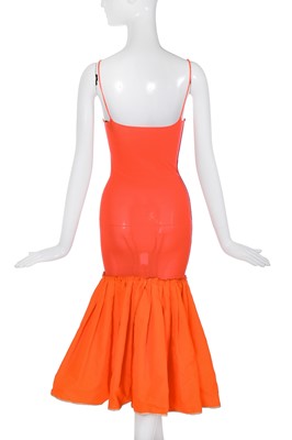 Lot 251 - A rare Vivienne Westwood day-glow orange ensemble, 'Hypnos' collection, Spring-Summer 1984