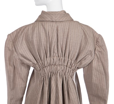 Lot 293 - A fine and rare John Galliano pinstripe coat, 'Fallen Angels' collection, Spring-Summer 1986