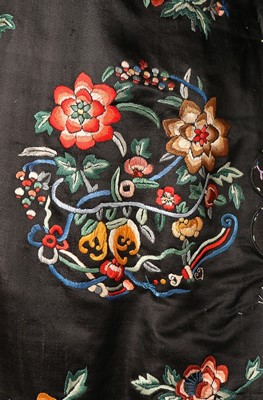 Lot 516 - A white rabbit fur lined and edged embroidered...
