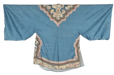 Lot 516 - A white rabbit fur lined and edged embroidered...