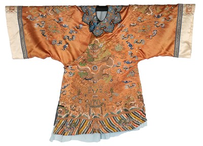 Lot 516 - A white rabbit fur lined and edged embroidered...