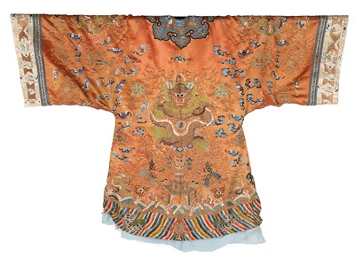 Lot 516 - A white rabbit fur lined and edged embroidered...