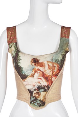 Lot 182 - A Vivienne Westwood printed corset, 'Portrait' collection, Autumn-Winter 1990-91