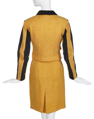 Lot 354 - A Vivienne Westwood yellow tweed suit, 'Voyage to Cythera' collection, Autumn-Winter 1989-90