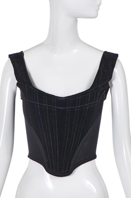 Lot 213 - A Vivienne Westwood black velvet corset, 1990s