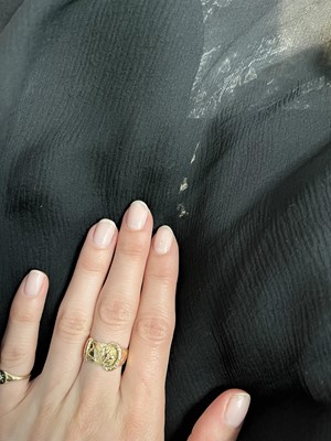 Lot 352 - An Yves Saint Laurent haute couture black chiffon evening dress, circa 1987