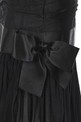 Lot 352 - An Yves Saint Laurent haute couture black chiffon evening dress, circa 1987