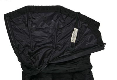 Lot 352 - An Yves Saint Laurent haute couture black chiffon evening dress, circa 1987