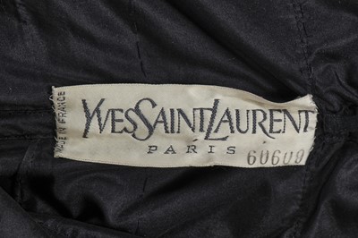 Lot 352 - An Yves Saint Laurent haute couture black chiffon evening dress, circa 1987