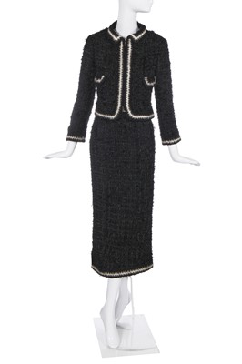 Lot 61 - A Chanel black and white skirt suit, 2010s