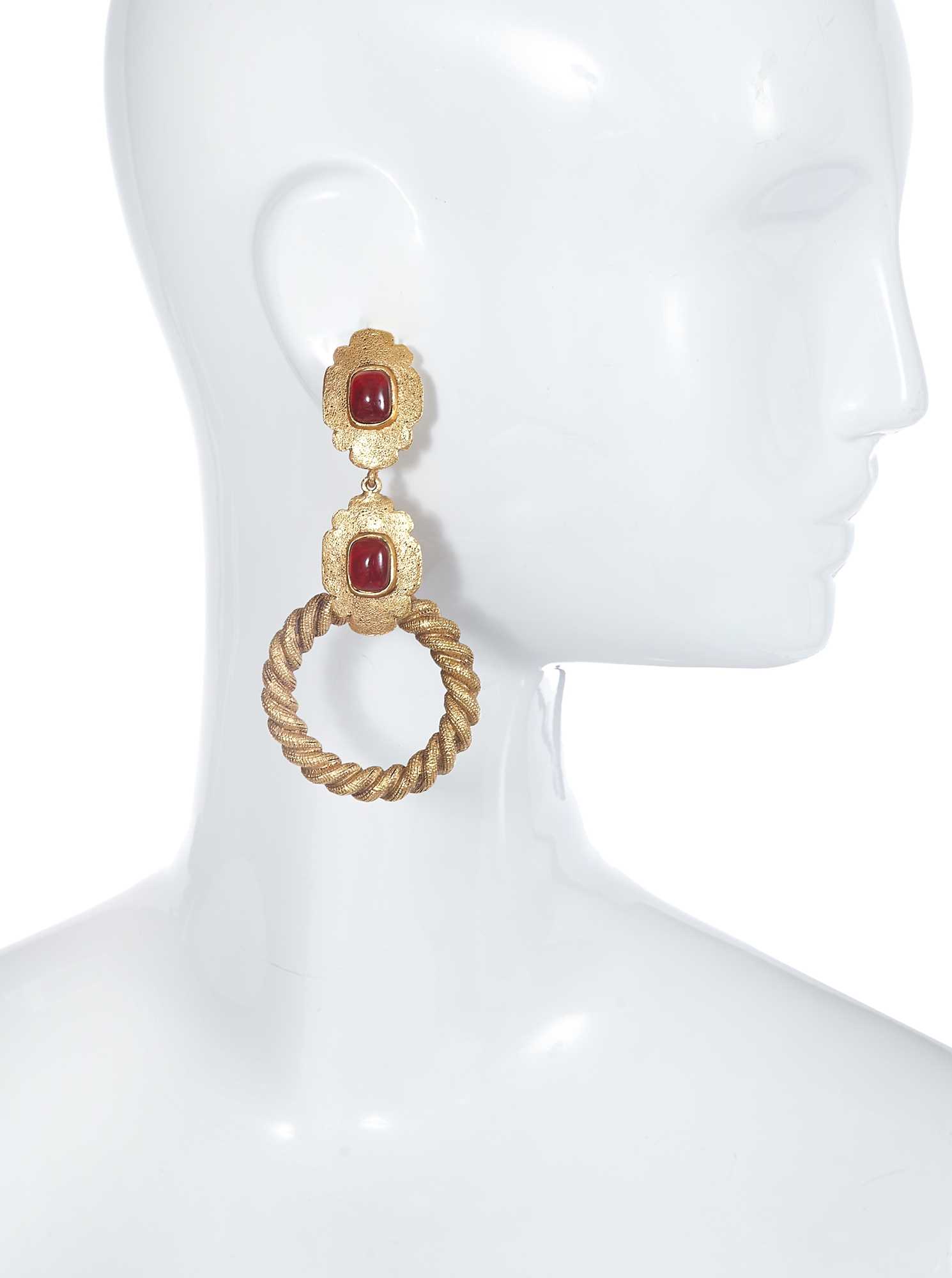 Lot 64 - A pair of Chanel earrings, circa 1986